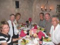 Gerd and Ottar, Harald and Hilde - and us in an crypt from the Medevial age, having a really splended meal.