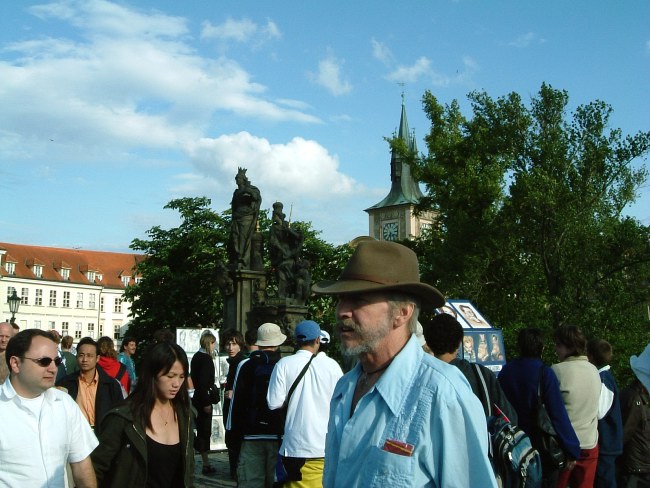 Charles-bridge, crowded with people - all the time!