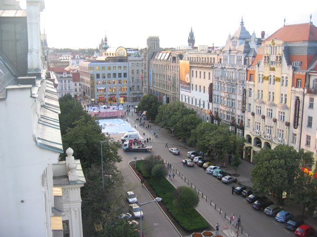 View from the hotel where the 4 others stayed....